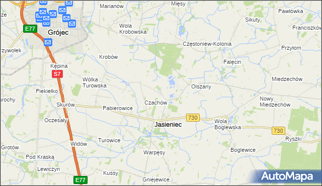 mapa Kurczowa Wieś, Kurczowa Wieś na mapie Targeo