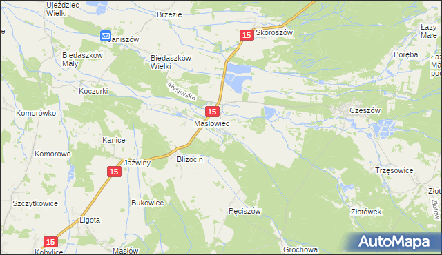 mapa Kuźniczysko, Kuźniczysko na mapie Targeo