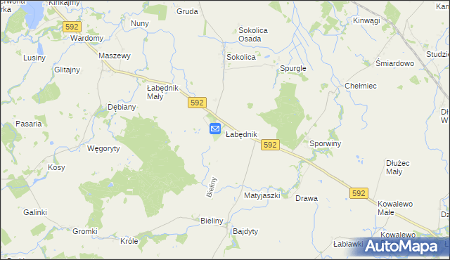 mapa Łabędnik, Łabędnik na mapie Targeo