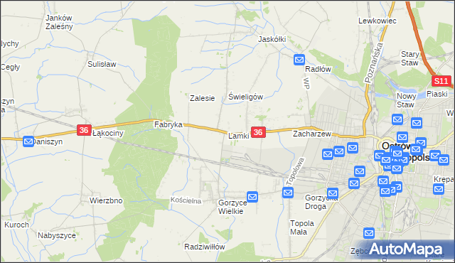 mapa Lamki, Lamki na mapie Targeo