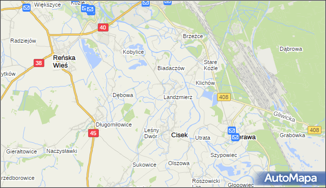 mapa Landzmierz, Landzmierz na mapie Targeo