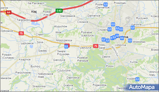 mapa Łapczyca, Łapczyca na mapie Targeo