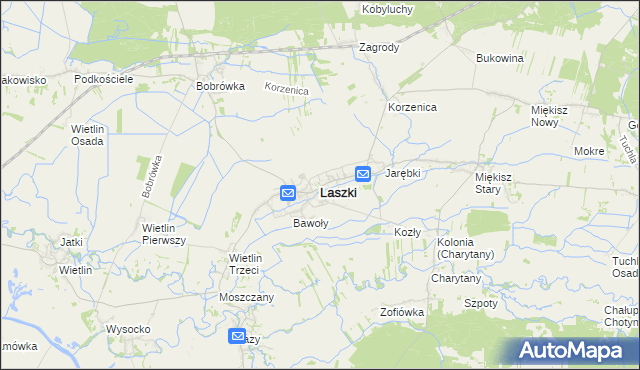 mapa Laszki powiat jarosławski, Laszki powiat jarosławski na mapie Targeo