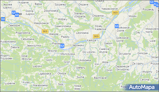 mapa Łazy Brzyńskie, Łazy Brzyńskie na mapie Targeo