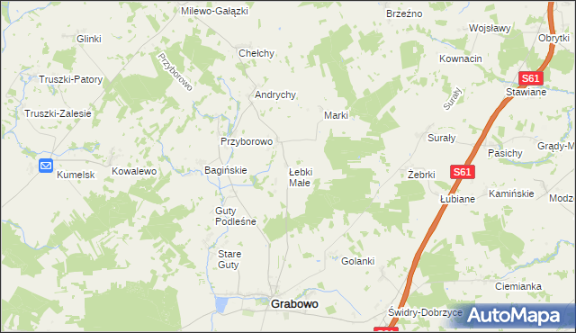 mapa Łebki Małe, Łebki Małe na mapie Targeo