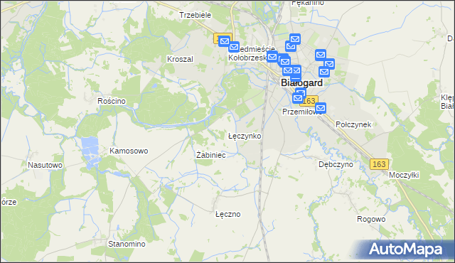 mapa Łęczynko, Łęczynko na mapie Targeo