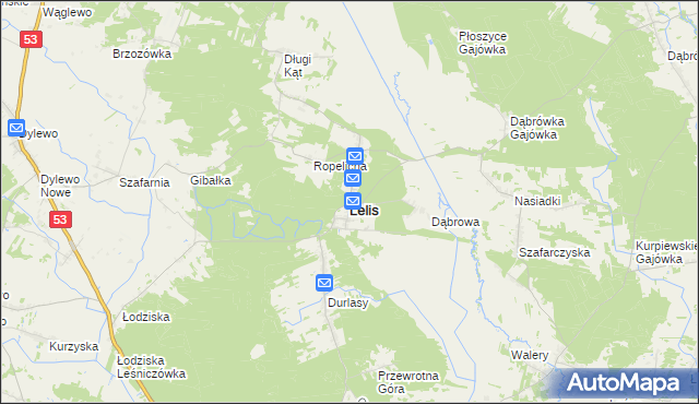 mapa Lelis, Lelis na mapie Targeo