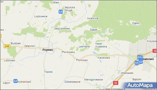 mapa Leśnianki, Leśnianki na mapie Targeo