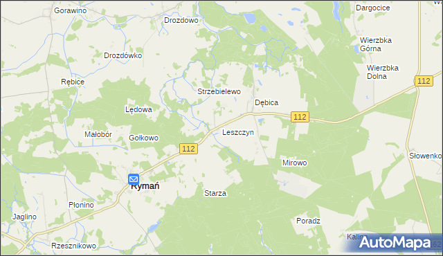 mapa Leszczyn, Leszczyn na mapie Targeo