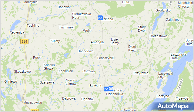 mapa Leszczynki, Leszczynki na mapie Targeo