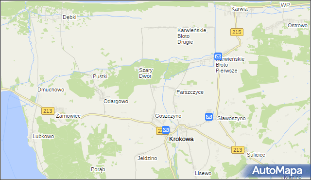 mapa Łętowice gmina Krokowa, Łętowice gmina Krokowa na mapie Targeo