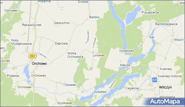 mapa Linówiec, Linówiec na mapie Targeo