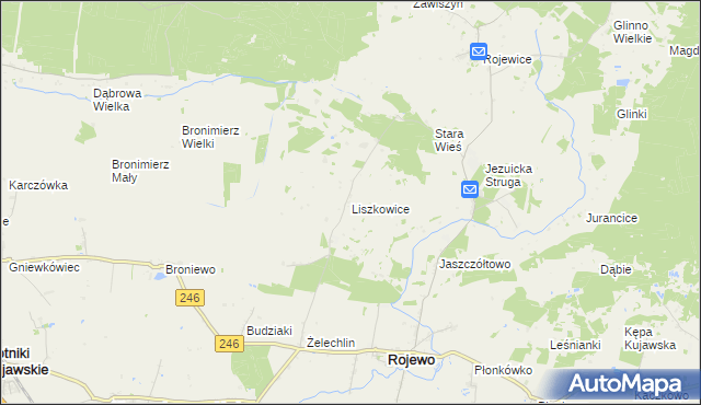 mapa Liszkowice, Liszkowice na mapie Targeo