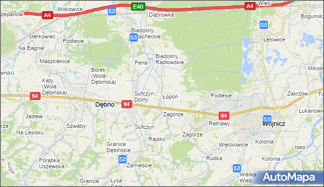 mapa Łopoń, Łopoń na mapie Targeo