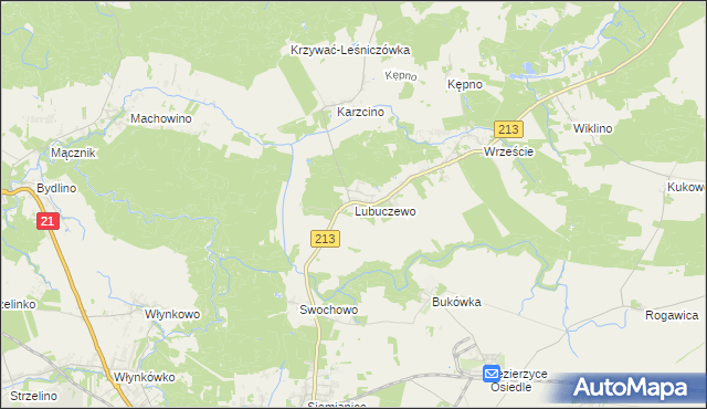 mapa Lubuczewo, Lubuczewo na mapie Targeo