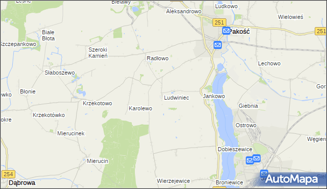 mapa Ludwiniec, Ludwiniec na mapie Targeo