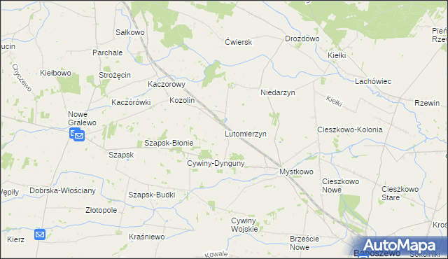 mapa Lutomierzyn, Lutomierzyn na mapie Targeo