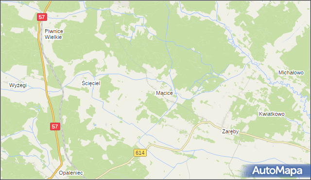 mapa Mącice, Mącice na mapie Targeo