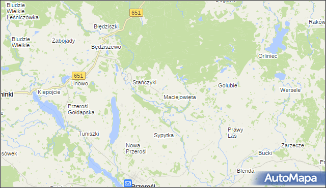 mapa Maciejowięta, Maciejowięta na mapie Targeo