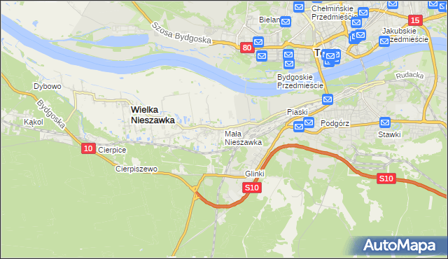 mapa Mała Nieszawka, Mała Nieszawka na mapie Targeo