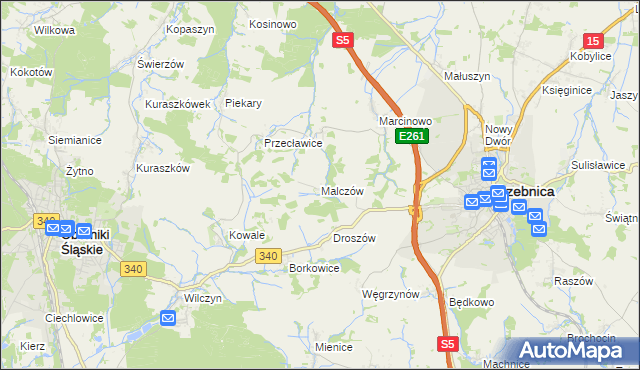 mapa Malczów, Malczów na mapie Targeo