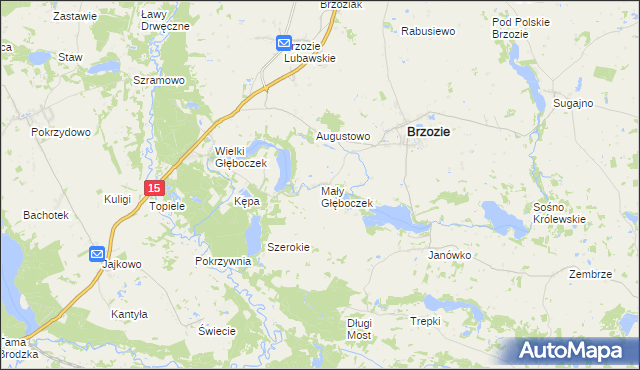 mapa Mały Głęboczek, Mały Głęboczek na mapie Targeo