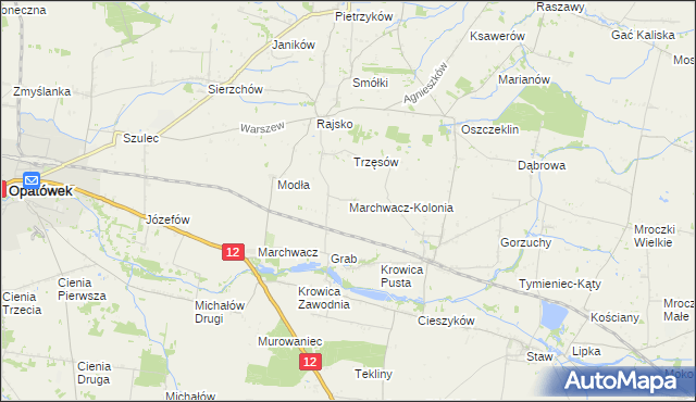 mapa Marchwacz-Kolonia, Marchwacz-Kolonia na mapie Targeo