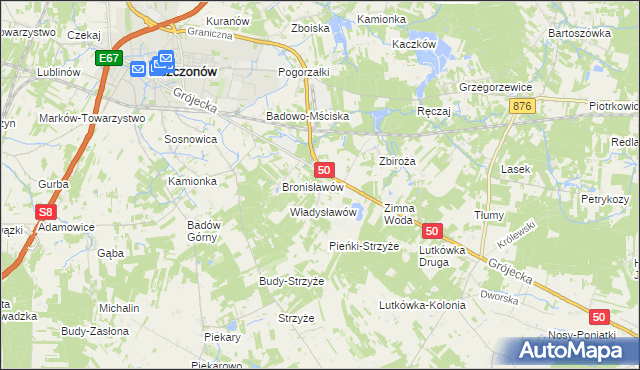 mapa Marianka gmina Mszczonów, Marianka gmina Mszczonów na mapie Targeo