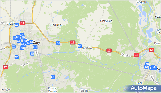 mapa Marszów, Marszów na mapie Targeo