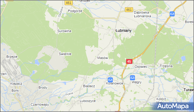 mapa Masów, Masów na mapie Targeo