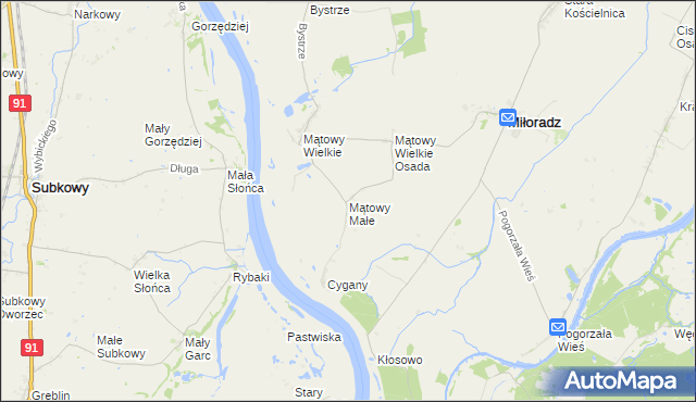 mapa Mątowy Małe, Mątowy Małe na mapie Targeo