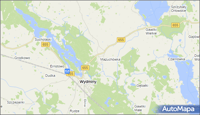 mapa Mazuchówka, Mazuchówka na mapie Targeo