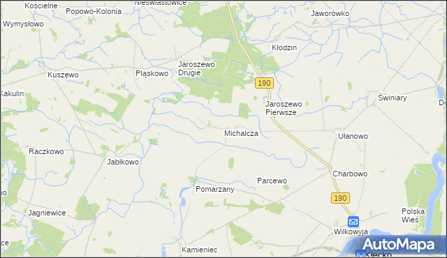 mapa Michalcza, Michalcza na mapie Targeo