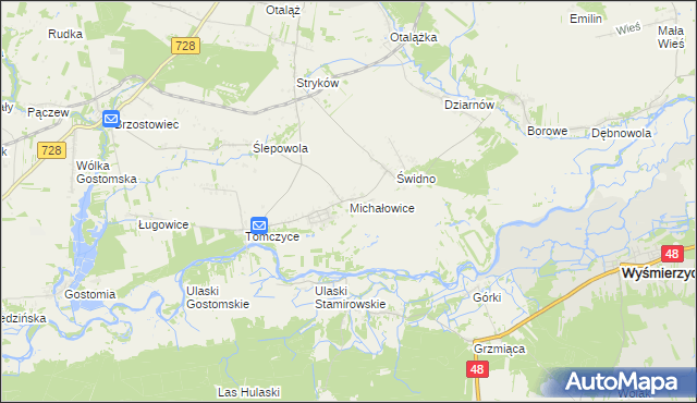 mapa Michałowice gmina Mogielnica, Michałowice gmina Mogielnica na mapie Targeo