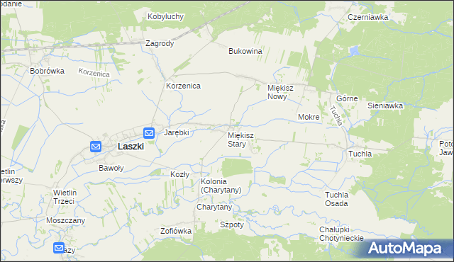 mapa Miękisz Stary, Miękisz Stary na mapie Targeo