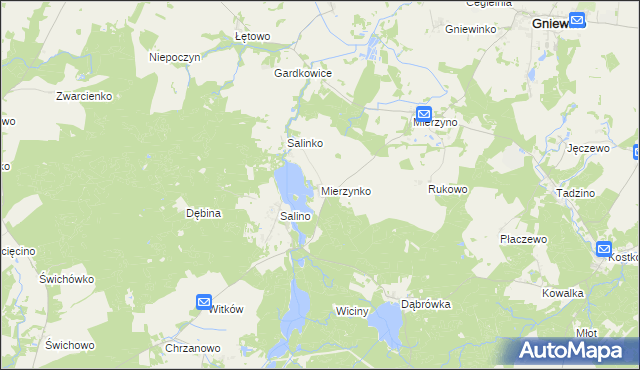 mapa Mierzynko, Mierzynko na mapie Targeo