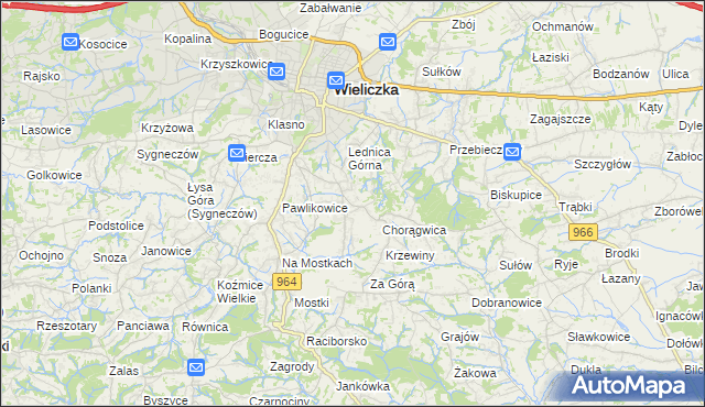 mapa Mietniów, Mietniów na mapie Targeo