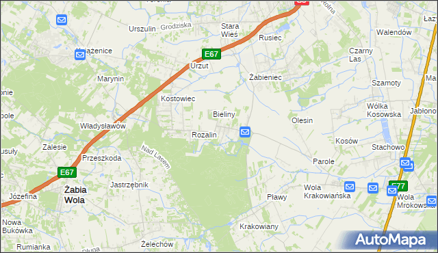 mapa Młochów, Młochów na mapie Targeo