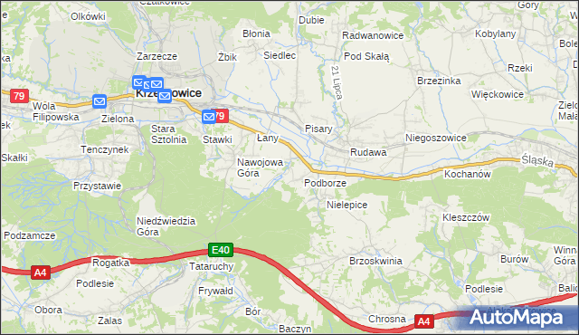 mapa Młynka, Młynka na mapie Targeo