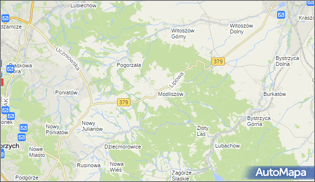 mapa Modliszów, Modliszów na mapie Targeo