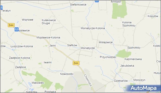 mapa Moniatycze, Moniatycze na mapie Targeo