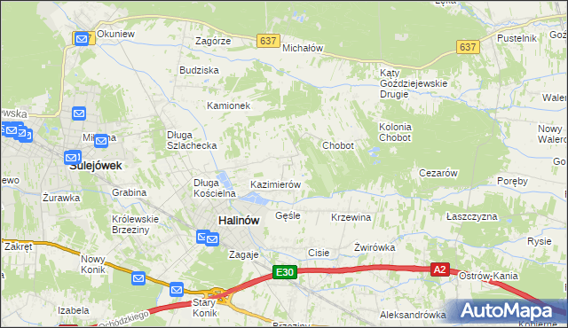 mapa Mrowiska, Mrowiska na mapie Targeo
