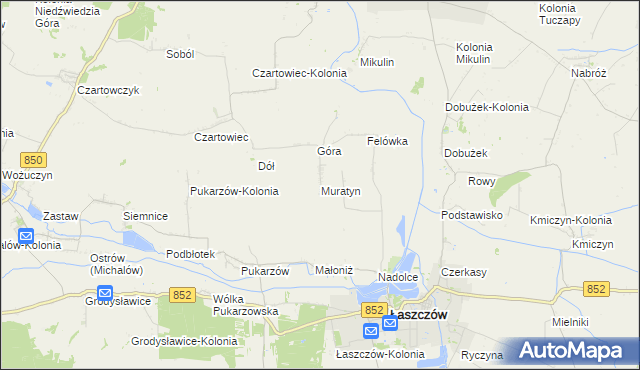 mapa Muratyn, Muratyn na mapie Targeo
