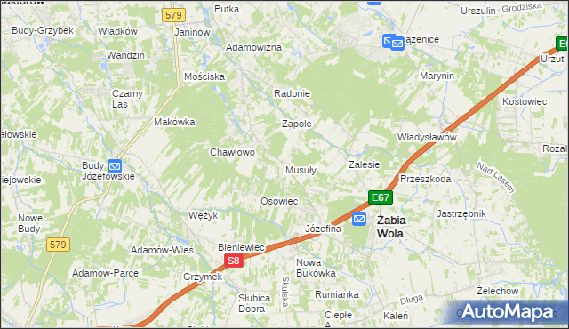 mapa Musuły, Musuły na mapie Targeo