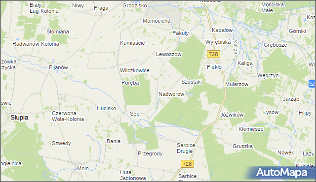 mapa Nadworów, Nadworów na mapie Targeo