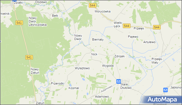 mapa Nick, Nick na mapie Targeo
