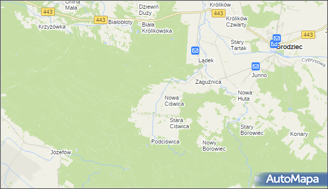 mapa Nowa Ciświca, Nowa Ciświca na mapie Targeo