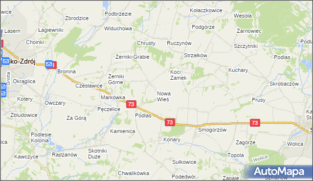 mapa Nowa Wieś gmina Busko-Zdrój, Nowa Wieś gmina Busko-Zdrój na mapie Targeo