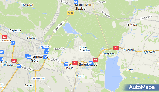 mapa Nowe Chechło, Nowe Chechło na mapie Targeo