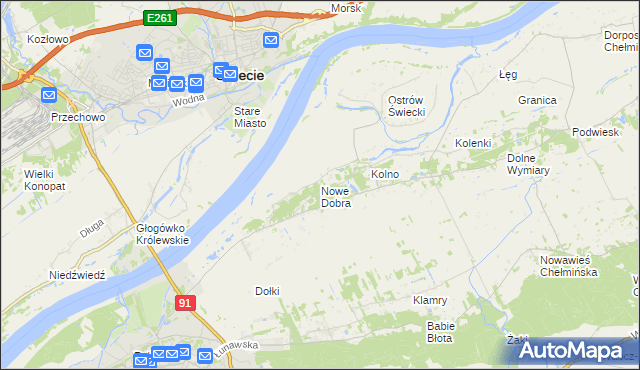 mapa Nowe Dobra gmina Chełmno, Nowe Dobra gmina Chełmno na mapie Targeo